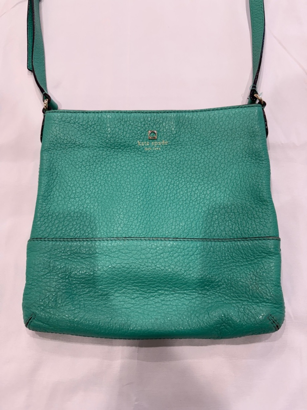 kate spade Green Teal Pebbled Leather Crossbody Bag - Picture 3 of 15